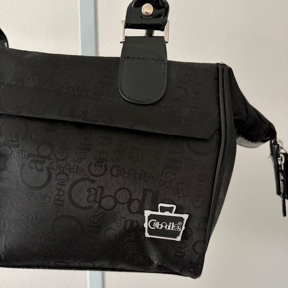 Caboodles Y2K Black Cosmetic Bag Large Travel Makeup Organizer Tote Pockets NWOT - Picture 15 of 16